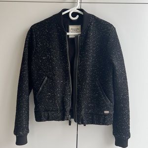 Abercrombie and Fitch tweed bomber jacket